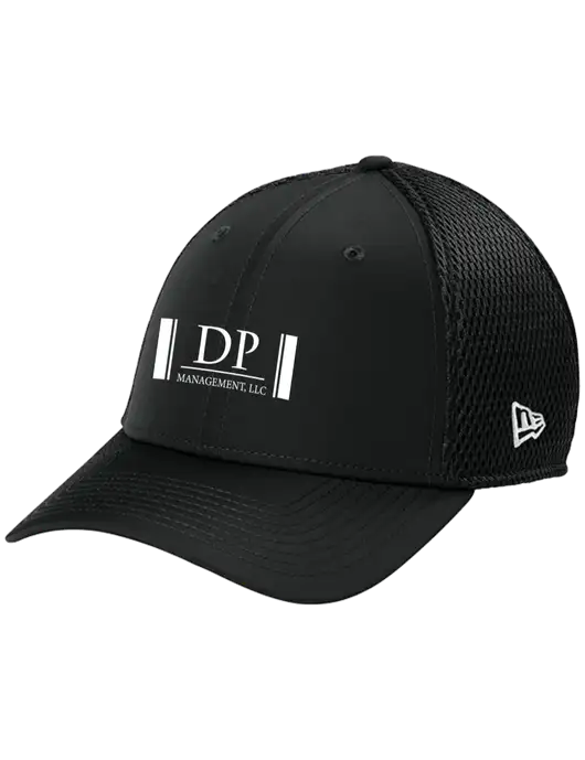 New Era 39THIRTY Performance Stretch Black Mesh Cap w/DP Management Logo