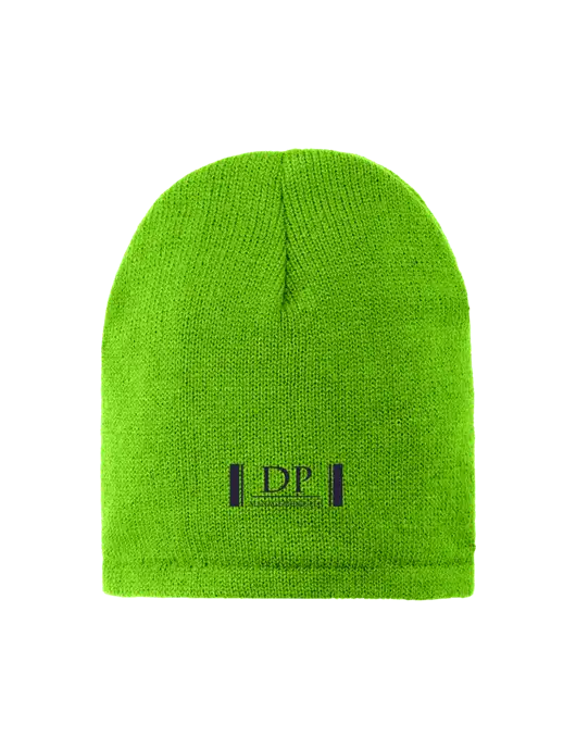 Safety Green Fleece-Lined Beanie Cap w/DP Management Logo