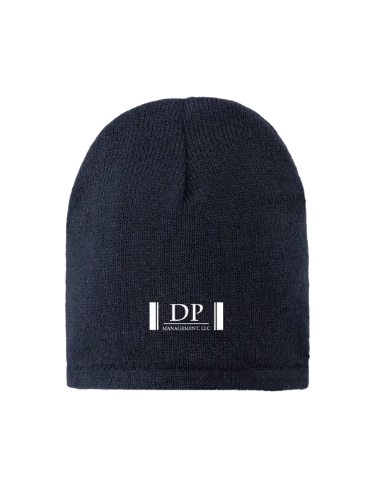 Dark Navy Fleece-Lined Beanie Cap w/DP Management Logo