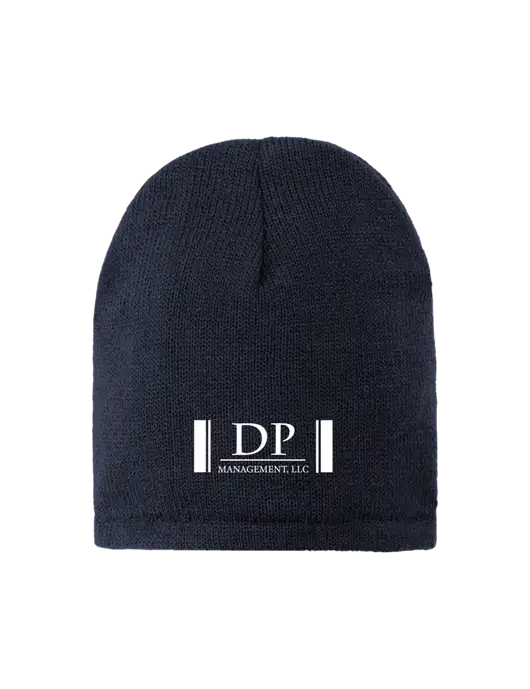 Dark Navy Fleece-Lined Beanie Cap w/DP Management Logo