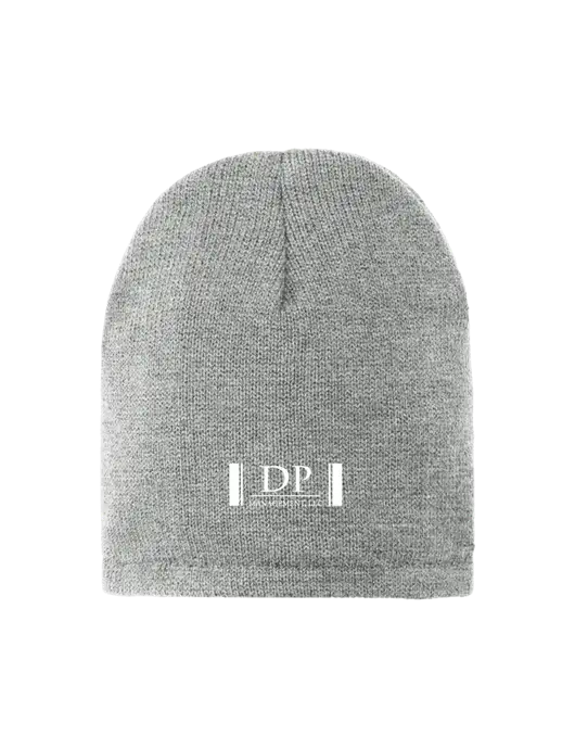 Dark Medium Grey Fleece-Lined Beanie Cap w/DP Management Logo