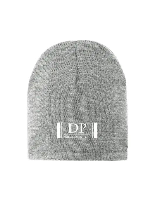 Dark Medium Grey Fleece-Lined Beanie Cap w/DP Management Logo