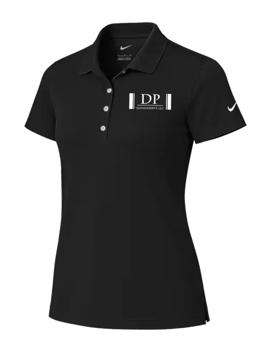 Nike Womens Black Tech Basic Dri-FIT Polo
 w/DP Management Logo