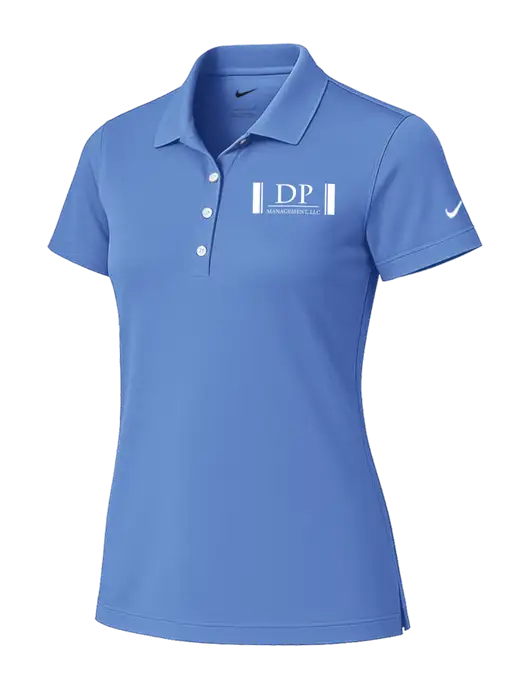 Nike Womens Light Blue Tech Basic Dri-FIT Polo
 w/DP Management Logo