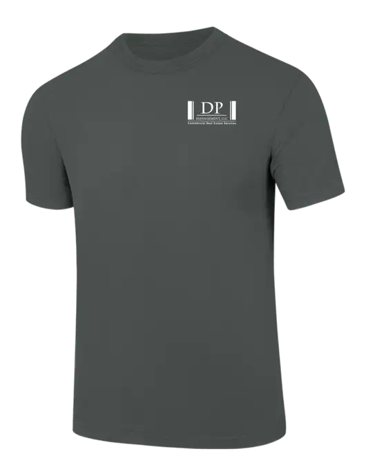Comfort Colors 6.1 oz Dark Grey Heather Heavyweight Ring Spun T-Shirt w/DP Management Logo