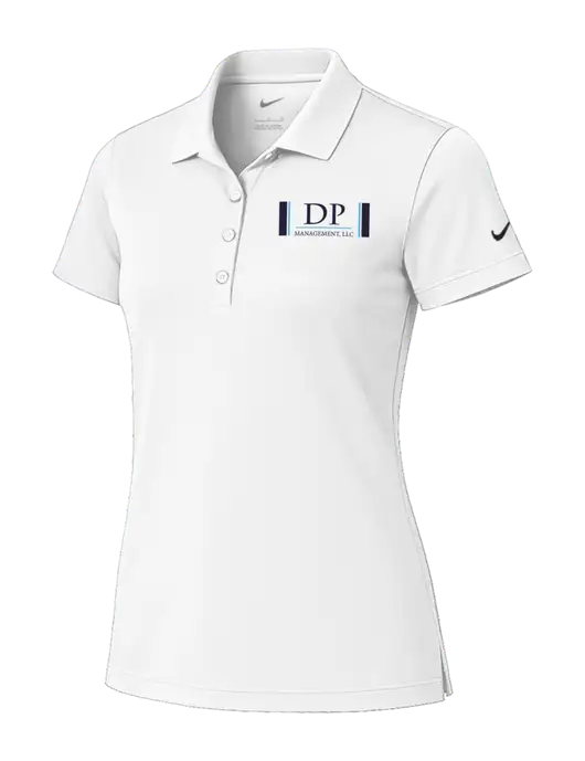 Nike Womens White Tech Basic Dri-FIT Polo
 w/DP Management Logo