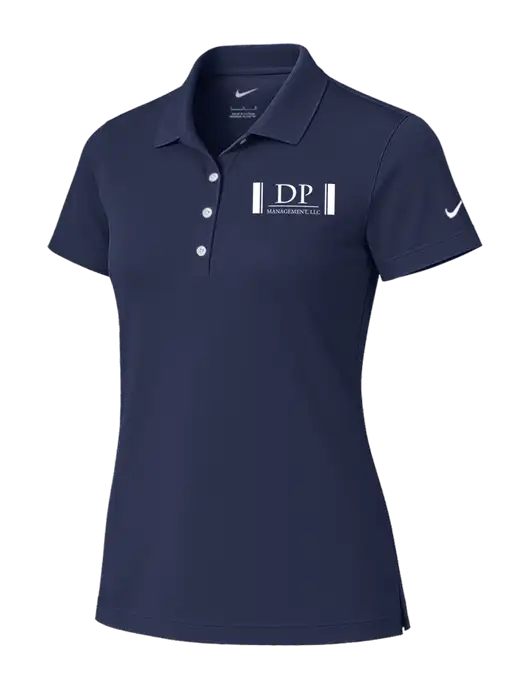 Nike Womens Dark Navy Tech Basic Dri-FIT Polo
 w/DP Management Logo