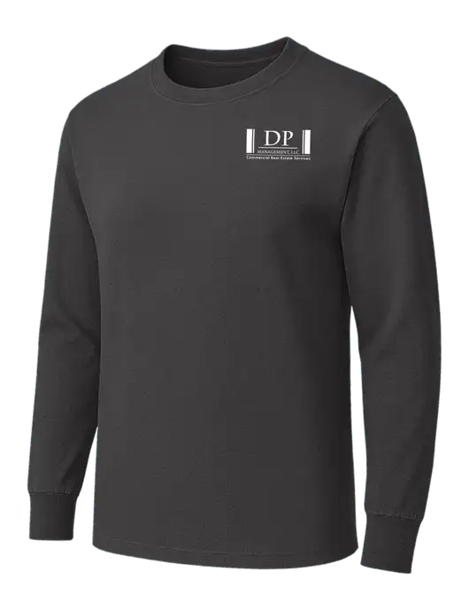 Charcoal Heavyweight Long Sleeve 6.1 oz T-Shirt w/DP Management Logo