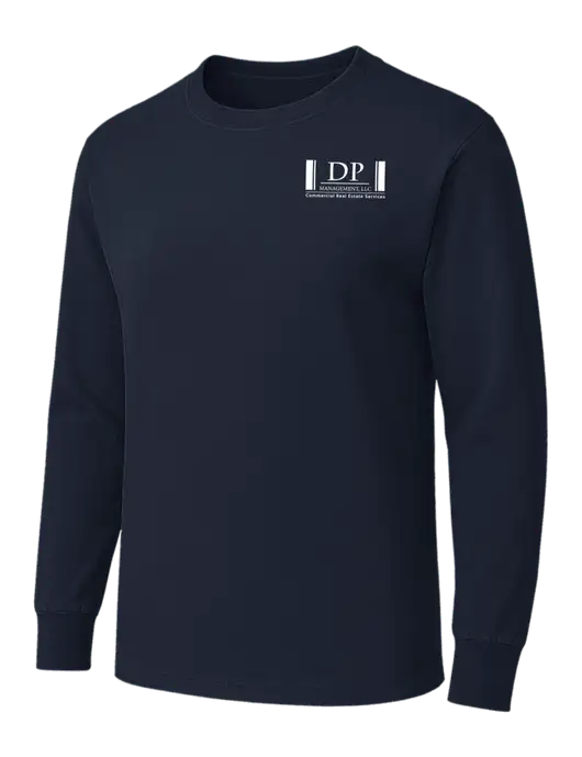 Dark Navy Heavyweight Long Sleeve 6.1 oz T-Shirt w/DP Management Logo