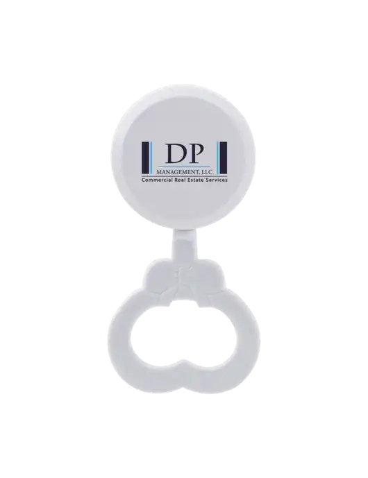 White Baby Rattle w/DP Management Logo