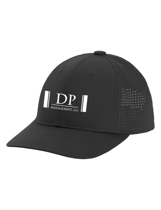 Pro-Cut Structured Snapback with Pinhole Mesh Very Dark Grey Cap w/DP Management Logo