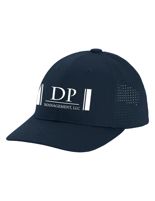 Pro-Cut Structured Snapback with Pinhole Mesh Dark Navy Cap w/DP Management Logo