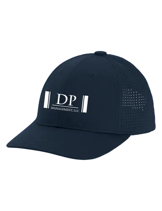Pro-Cut Structured Snapback with Pinhole Mesh Dark Navy Cap w/DP Management Logo