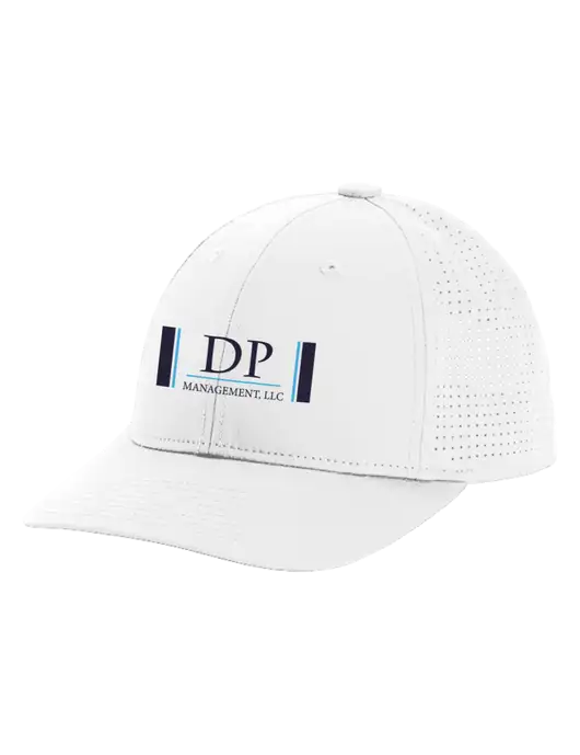 Pro-Cut Structured Snapback with Pinhole Mesh White Cap w/DP Management Logo