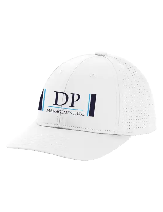 Pro-Cut Structured Snapback with Pinhole Mesh White Cap w/DP Management Logo